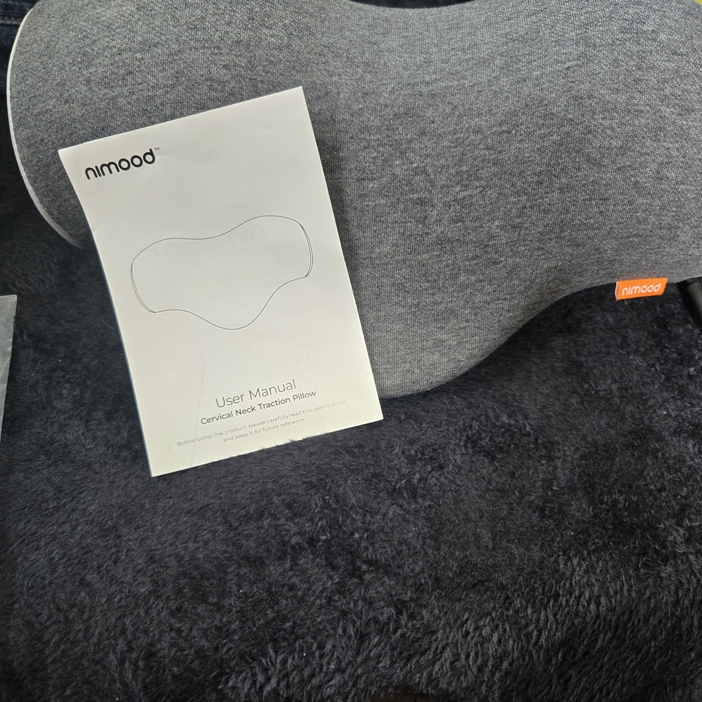 Nimood Cervical Neck Traction Pillow in Gray - Picture 2 of 4